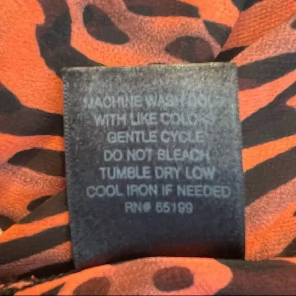 Patterson J. Kincaid Orange Cheetah Blouse - Picture 8 of 8